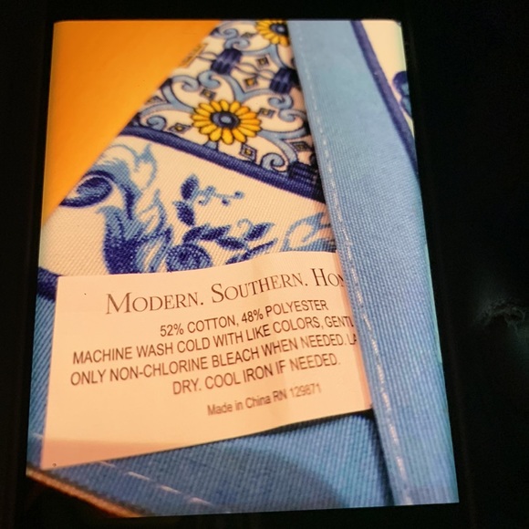 5 Placemats Brand New with Labels. Modern Southern Home Al Fresco Blue & White. - Picture 6 of 14